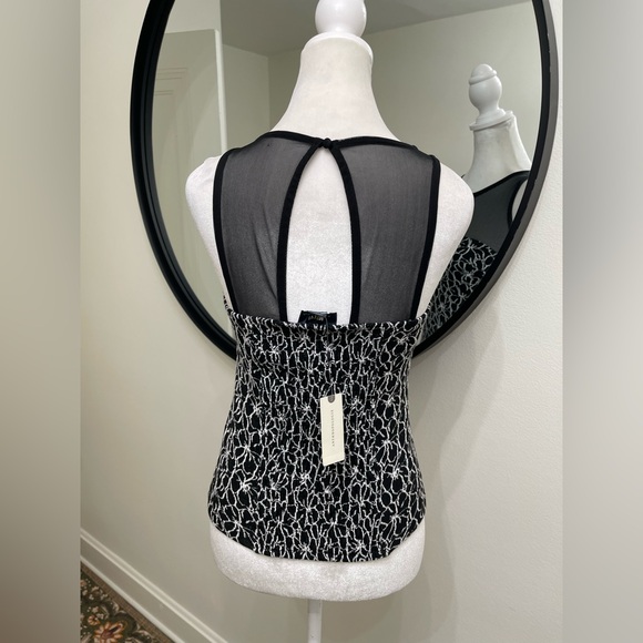 NWT Anthropologie Maeve Illusion Top size Small new black color - Picture 7 of 7